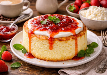 Без муки и масла: пушистая творожная запеканка с вареньем — простой рецепт получится у всех