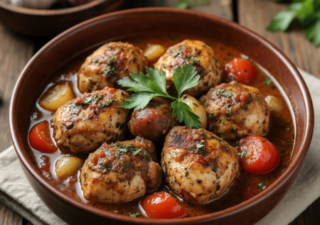 Вместо скучного жаркого чудо из Грузии. Чахохбили — курица, томленная в собственном соку с чесноком и специями