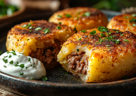 Вместо котлет на ужин литовские цеппелины — огромные зразы с мясом и картофельным тестом. Внутри — вкусный сюрприз