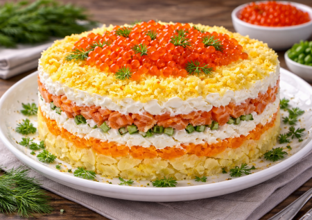 На Рождество будет «Лакшери-мимоза»: роскошная версия легендарного салата для особого стола