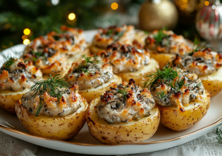 Встречайте картофель «Скандинавская ночь»: запеченные половинки с плавленым сыром и укропом. Проще не бывает, а выглядит как праздник