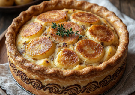 Белорусская бульбяная бабка — запеканка из тертой картошки с мясом. Хрустящая корочка и сочная сердцевина