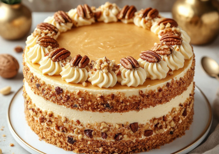 Классический бисквит, орешки и сливочный крем — торт «Золотой фазан». Богатство, которое говорит само за себя