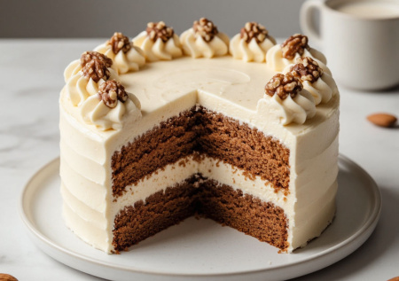 Кофе, миндальное пралине и легкий сырный крем — готовлю торт «Венский шик». Утонченная классика для гурманов