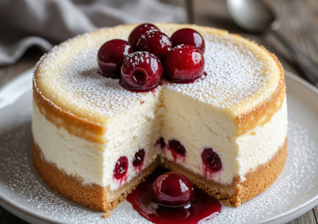 Это не запеканка, а чудо! Венгерский творожный пирог «Облако» с вишней — невесомый, влажный и очень простой