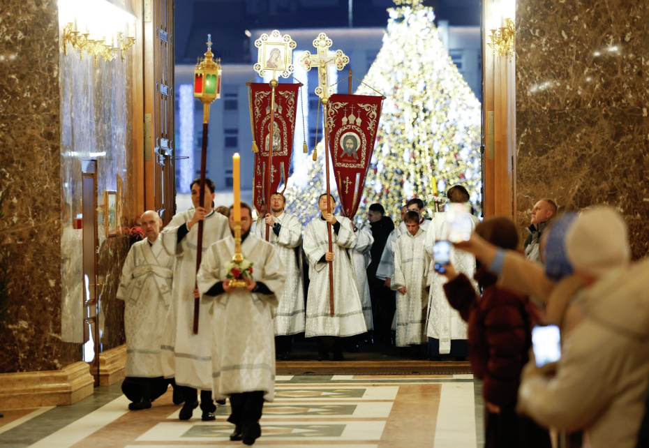 Рождественское богослужение в Кафедральном соборе Христа Спасителя в Калининграде