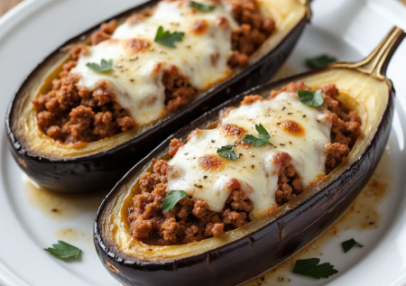 Просто, сытно и невероятно вкусно: запеченные баклажаны с фаршем и сыром моцарелла — тающая во рту нежность