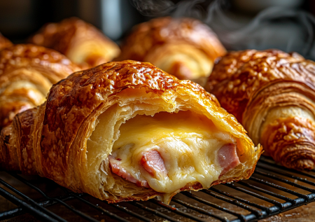 Зачем бутерброды? Эти круассаны готовятся просто и поражают вкусом — внутри тягучий сыр и ветчина