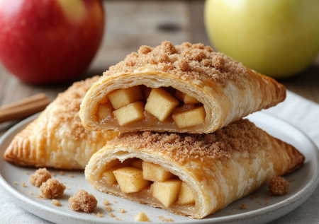 Ароматнее любой булочки с корицей! Яблочные «кармашки» с крошкой: два яблока, горсть муки и 20 минут