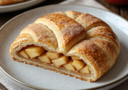 Забудьте про сложные торты! Творожный «полумесяц» с яблочной начинкой — гениально просто и по-домашнему уютно