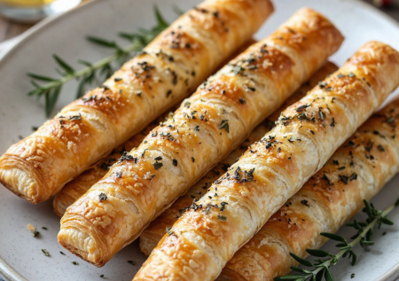 Идеальны к пиву и супу! Сырные палочки с прованскими травами: готовое тесто, щепотка специй и 12 минут в духовке