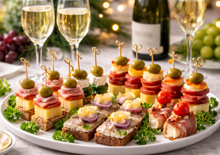 Быстрые закуски к вину и шампанскому: топ-5 вкуснейших канапе на шпажках из самых простых продуктов