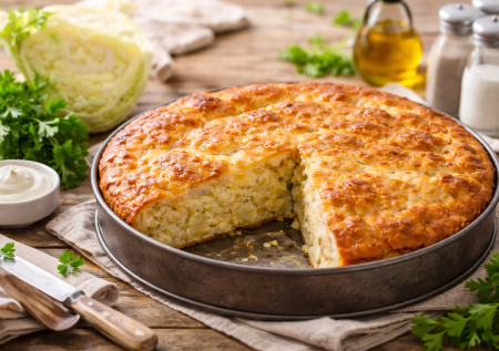 Капустный масляный пирог готовлю за 30 минут! Заливное тесто, простой рецепт и шикарный вкус