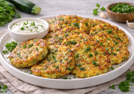 Беру 1 свежий или замороженный кабачок: оладьи с сыром и чесноком обожает вся семья — быстро, ароматно и очень вкусно
