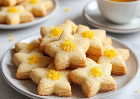 Вместо песочного печенья — творожные звездочки с лимонной цедрой. Рассыпчатые, нежные и очень душистые