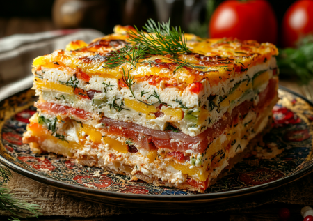 Забудьте о сложных закусках! Готовлю торт из лаваша: сытно, красиво и безумно вкусно — рецепт для ленивых