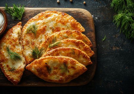 «Лапти» из кефирного теста с сыром — готовим огромные и нежные пирожки, как у бабушки