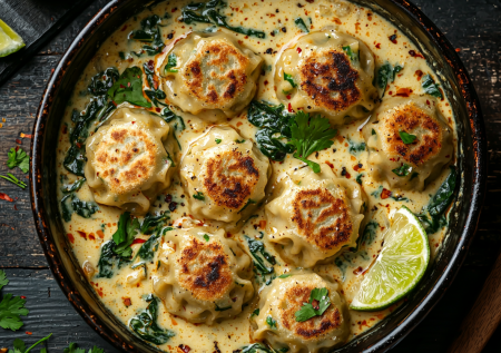 Дамплинги в кокосовом карри — готовлю за 30 минут лучшую альтернативу пельменям