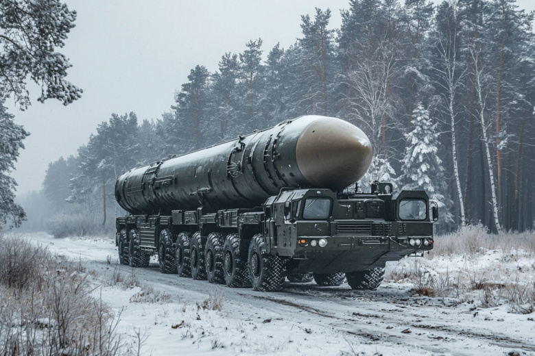 Баллистическая ракета «Орешник» в представлении ИИ