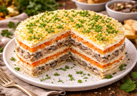 Взяла селедку и лаваш: рецепт этой закуски просили все гости — закусочный тортик заменил знаменитую шубу