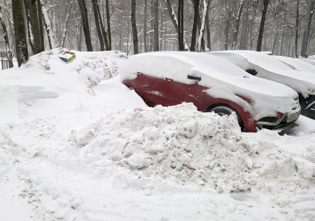 Высота сугробов в Москве уже превысила 30 сантиметров