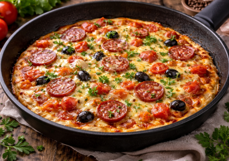 Пиццу «Моменталь» готовлю на сковороде: просто мешаю майонез и сметану — выручает, когда хочется вкусно и быстро