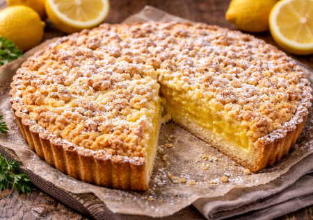 Лимонный пирог готовлю зимой: сезонный рецепт на вкусном тесте — смешал, и в духовку