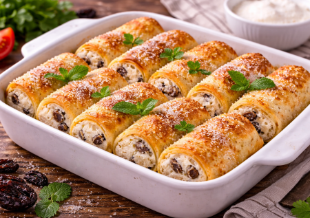 Это не блины, а магия: налистники с творогом и изюмом по-домашнему