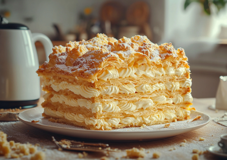 Торт из слоеного теста и крема на сгущенке: настолько просто, что можно готовить хоть каждый день