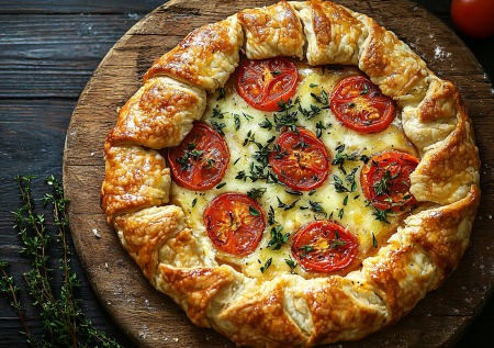 Яйцо, кефир и сыр! Пеку воздушную сырную галету с помидором — проще, чем пирог, вкуснее любой пиццы