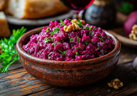 Свекольный салат для ночных перекусов: всего 120 ккал и много пользы