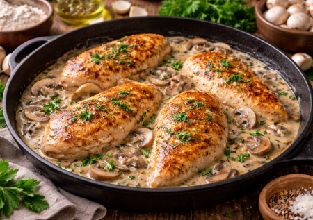 Курица в интересном соусе на сковороде: никакого сухого мяса и готовится за минуты