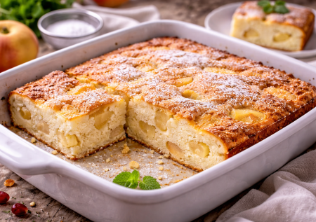 2 яйца, 2 яблока и творог: эту запеканку делаю постоянно — вкуснятина к чаю и кофе