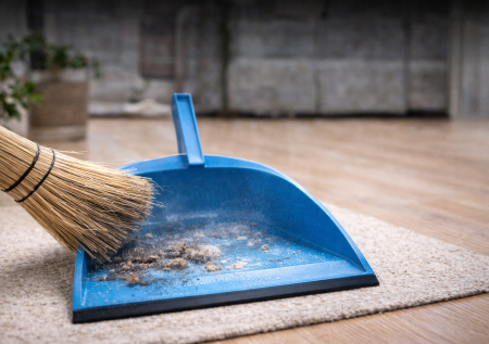 Беру и брызгаю на совок — пыль больше не «убегает»: не нарадуюсь своей гениальности