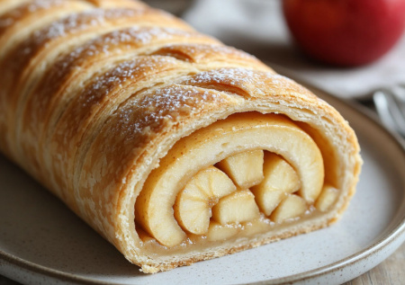 Гениально и просто: рулет «Шарлотка» из одного коржа с яблочной начинкой. Пеку, закручиваю — и готово