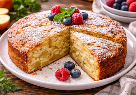 Шарлотка без яиц: стакан кефира, манка и яблоки — классный пирог получился