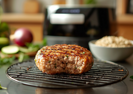 Котлеты из индейки с зеленью — в аэрогриле сохраняется аромат трав