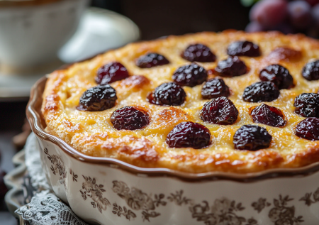 Превращаю чернослив и молоко в изысканный десерт — готовлю пудинг «Фар Бретон» по классическому рецепту