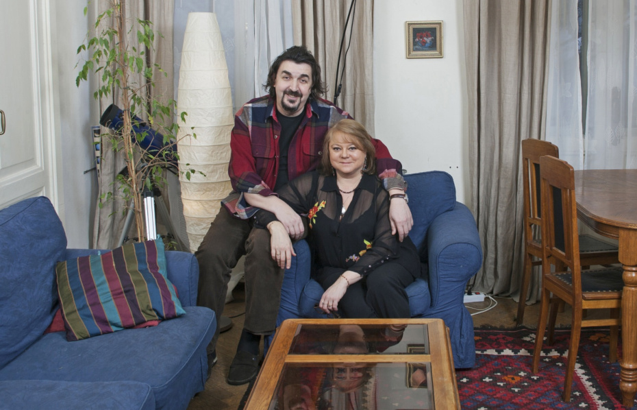 Игорь Золотовицкий с женой, 2016 год