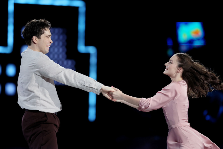 Артур Каспранов и Софья Акатьева на съемках нового сезона шоу «Ледниковый период»