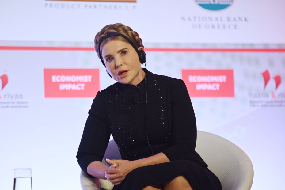 5 июля 2022 года, Афины, Греция. Юлия Тимошенко, бывший премьер-министр Украины, во время 26-го ежегодного круглого стола по вопросам государственного управления, организованного журналом Economist