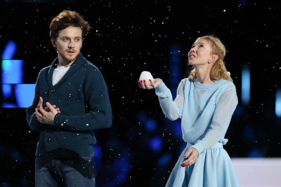 Татьяна Тотьмянина и Федор Федотов на съемках нового сезона шоу «Ледниковый период»