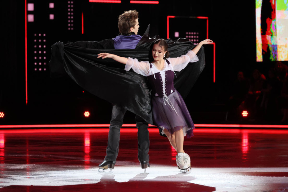 Анна Щербакова и Константин Раскатов на съемках нового сезона шоу «Ледниковый период»