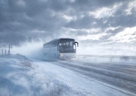 Автобус с 49 пассажирами сломался посреди «ледяной» трассы