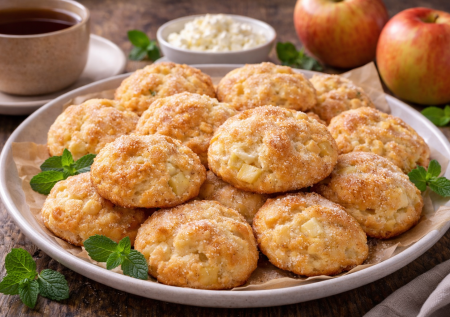 2 яблока, пачка творога — и через 30 минут едим: творожно-яблочное печенье