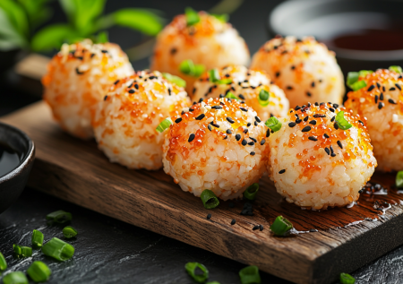Готовлю хрустящие суши-шарики с крабовыми палочками — японская закуска в новой форме для быстрого перекуса