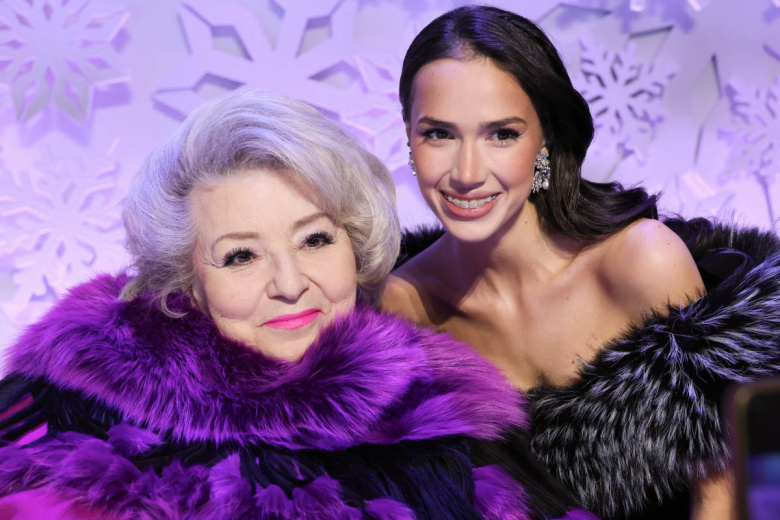 Татьяна Тарасова и Алина Загитова на съемках нового сезона шоу «Ледниковый период»