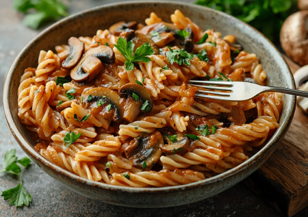 Паста с грибным соусом в пост — сытное блюдо без мяса и молока