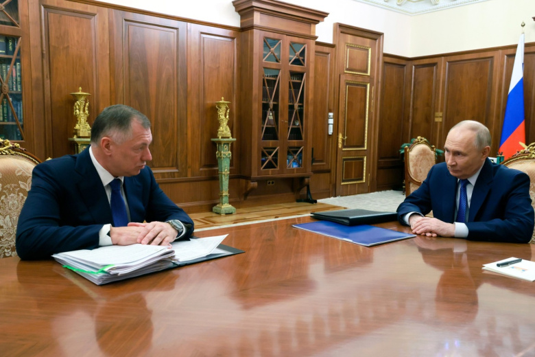 Владимир Путин и Марат Хуснуллин