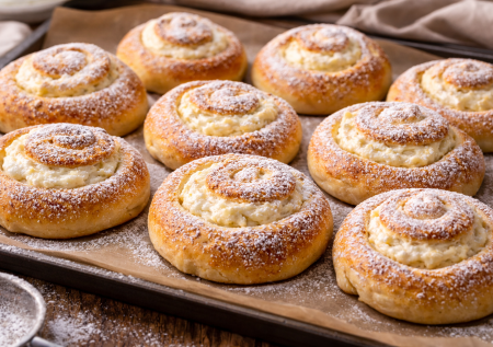 Эти булочки получатся, даже если муку видите в первый раз: вкусняшки с творожной начинкой